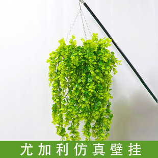 Simulation Green Plant Large Eucalyptus Wall Hanging Rattan Artificial Vine Hanging Plant Ceiling Indoor Living Room Decoration