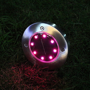 Solar Buried Light Outdoor Flat Light Solar Decorative Light Stainless Steel Buried Light Courtyard Atmosphere Light