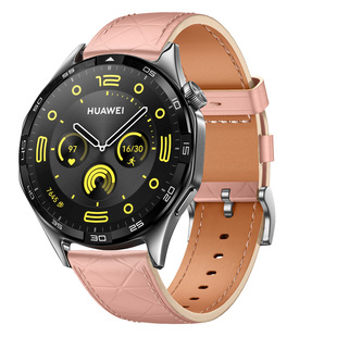 For Huawei Watch WatchGT3/4 Leather Checkerboard Double-sided Leather Strap 20/22m Pin Buckle Strap