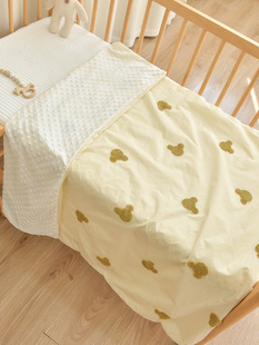 Newborn baby pure cotton quilt cover baby changing quilt cover kindergarten children's bean velvet four seasons universal comforter blanket