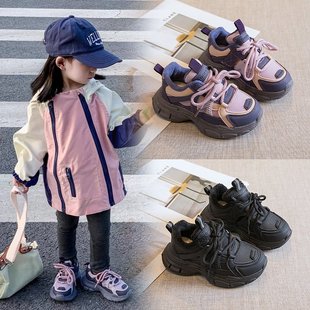 Children's sneaker 2023 autumn new boys' running shoes girls' fashion casual daddy shoes