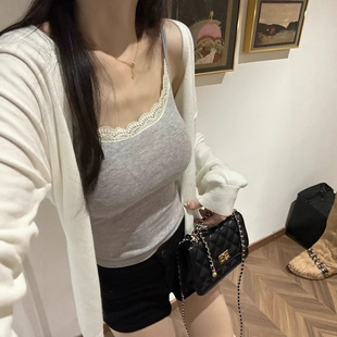 Gentle and Soft Bra Spring and Summer New Extensions Camisole Shows Large Round and Large Square Neck Base for Women