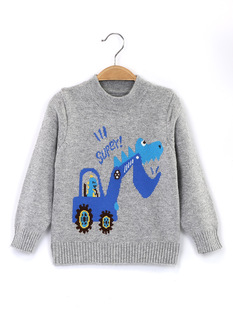 Factory goods now available for boys cashmere sweater autumn and winter bottoming outer sweater men's baby sweater thick crew neck pullover