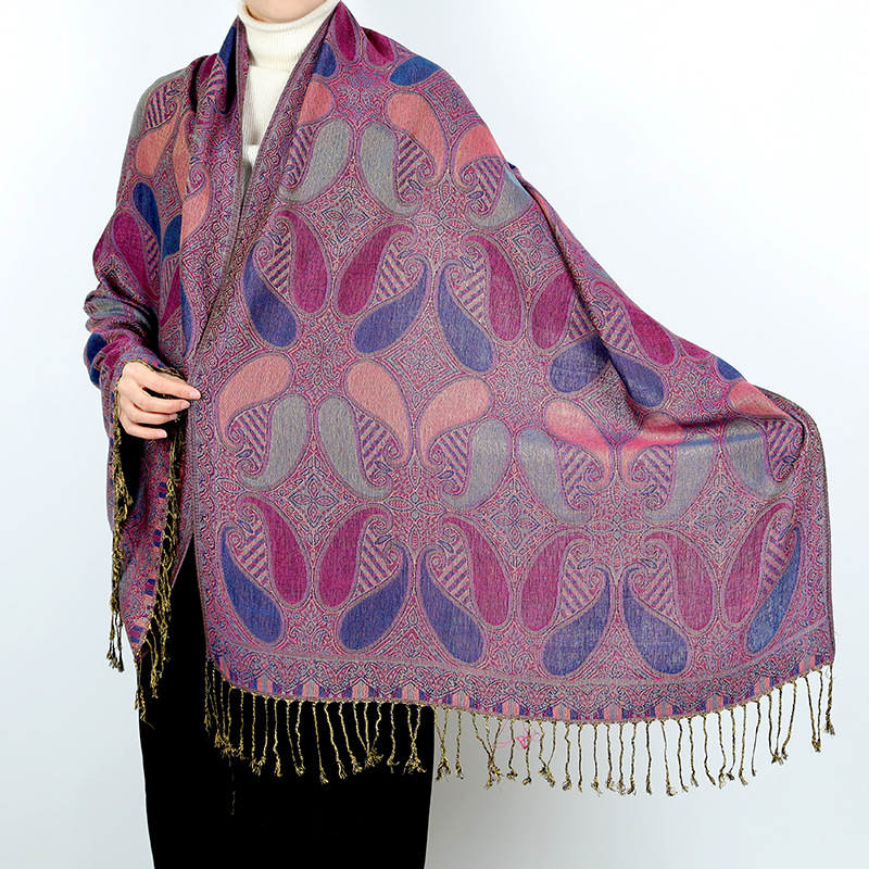 Qinghai Xizang Plateau Tourism Northwest Oversized Shawl Scarf Female Ethnic Style Red Cloak Ethnic Air Conditioning Blanket
