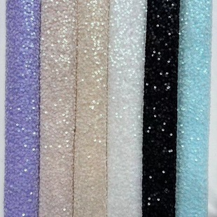 Factory Direct Stage Wedding Dress Glitter Beads Embroidered Skirt Lace Mesh Embroidered Flats Sequin Embroidered Fabric