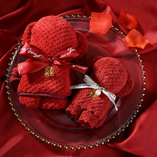 30*30 coral velvet bear towel hand gift wholesale opening candy box gift wedding advertising gift box