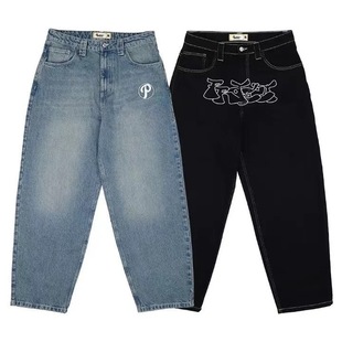 LAZAD AliExpress Amazon Source Cross-border E-commerce American Street Pants Baggy Casual Jeans Men's Recovery