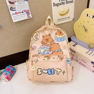 Autumn and Winter New Children's Backpack Kindergarten Baby's Ultra-light Cartoon Printed Schoolbag for Play All-match Ridge Protection Backpack