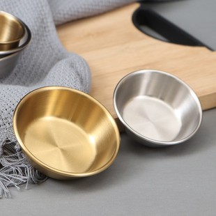 304 Korean-style Stainless Steel Sauce Dish Western Food Seasoning Dish for Barbecue Shop Dip Dish for Salad Fruit Sauce Cup Dip Sauce Dish