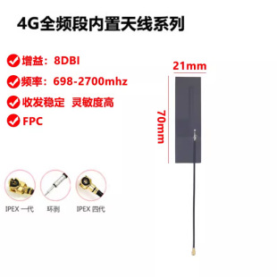 HiGh Gain Gsm Gprs 2G 3G LTE 4G Built-in Antenna FPC Soft Plate NB-iot Full Frequency Antenna ipex
