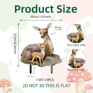 DC11026 Creative Sika Deer Fawn Deer Plastic PVC Courtyard Garden Decoration Insert Decorative Props
