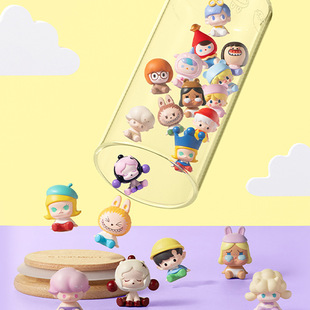 POPMART Bubble Mart Meng Rs сидя в ряд сидя маленькая кукла подарок украшение автомобиля слепая коробка