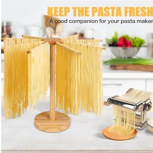 Wooden Spaghetti Drying Rack Simple Wooden Removable Noodle Rack Rotatable Storage Rack