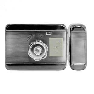 Rental house wiring-free electronic induction household battery card swiping electronic control remote control electromagnetic anti-theft iron access control integrated lock