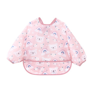 Children's Dinner Cover Kindergarten Baby Girl's Meal Bag Baby Apron Bib Supplementary Food Anti-wear Waterproof Dirty-proof 3-year-old