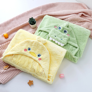 Children's bathrobe foreign trade wholesale cute cartoon cape bathrobe soft and comfortable absorbent coral fleece baby bath towel