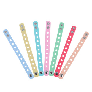 Student children's child buckle sports waterproof silicone bracelet color wrist strap Joker diy decorative bracelet wholesale