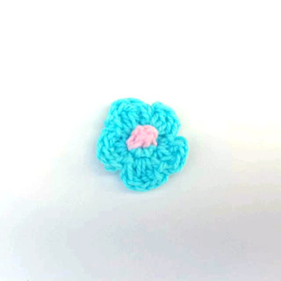 Spot wholesale cotton two-color crochet DIY2.5cm wool flower Korean version of children's hair accessories decorative lace accessories