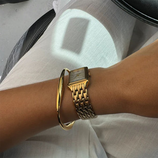 Amazon cross-border exclusive stainless steel fashion Joker bracelet geometric shaped titanium steel irregular bracelet female ins