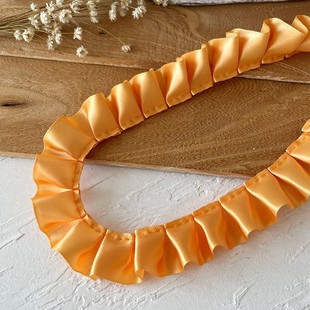 Orange Lace Accessories Handmade DIY Decorative Skirt Hem Orange Clothes Accessories Pleated Ruffled Width