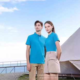 2024 Summer New Ice Silk Quick-Drying Casual Polo Shirt Work Clothes T-Shirt Short-Sleeved Advertising Shirt Group Clothing