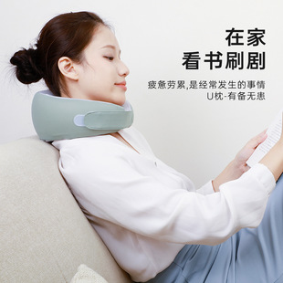 Electric U-shaped Massage Pillow Neck Protector Kneading Cervical Spine Massager Portable Neck Protector U-shaped Pillow Cervical Spine Massage Pillow
