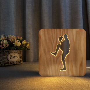 Бейсбольный USB плагин кнопка выключателя полый сосна ночник прикроватная лампа набор