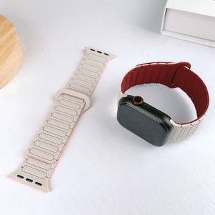Применимо Apple, ремень свободно регулируемый магнитный ремешок apple watchSE10 поколения сливовый ремешок Ultra