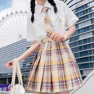 Jk Uniform suit Original Hawthorn Tree Lattice Skirt Genuine Summer College Style School for Pleated Skirt Skirt Skirt Women