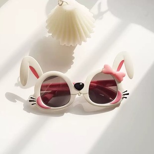 New Children's Silicone Sunglasses Polarized Outdoor Anti-UV Panda Glasses Little Tiger Cute Street Shot Sunglasses