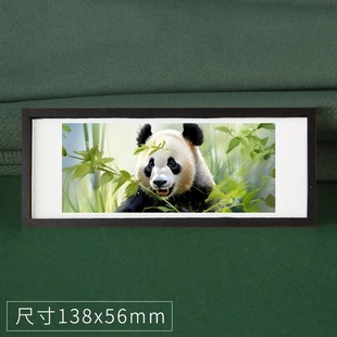 Guochao Panda Деревянная наклейка на холодильник Туристическая перфара Сувениры Сычуань Культурные и творческие подарочные мягкие плитки спот оптом