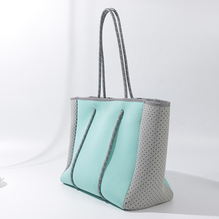 Diving material beach bag outdoor perforated beach bag Neoprene bag casual portable mummy bag shopping bag wholesale