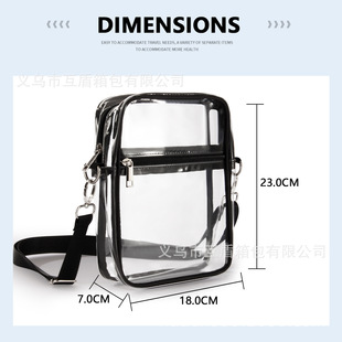 Amazon Cross-border Transparent PVC Shoulder Crossbody Shoulder Bag Gymnasium Portable Waterproof Beach Change Storage Bag