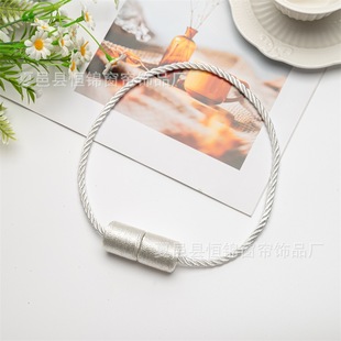 Cross-border new magnetic curtain buckle creative cylindrical non-perforated magnet buckle accessories tie rope curtain strap buckle ring