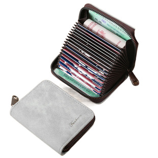 Card Bag Wholesale Retro ID Bag Men's Multi-Card Card Bag Anti-Degaussing Anti-Theft Card Case Small Coin Purse