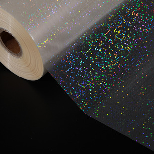 Supply BOPP transparent cover light laser film composite printing film large snowflake medium pre-coated film plastic film shrink bag heat
