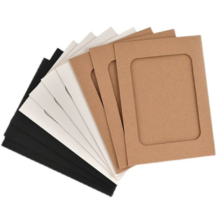 Creative 3567 inch diy kraft paper photo frame photo wall decoration hemp rope clip hanging cardboard photo combination