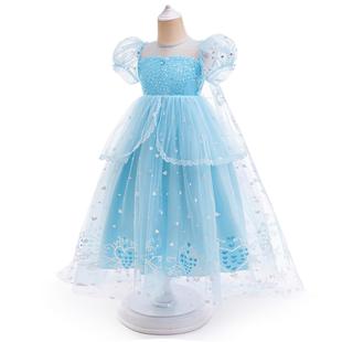 Amazon Aisha Princess Dress cosplay Girls Frozen dress Cosplay Puff Yarn Dress