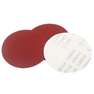 Red Sand Flocking Sandpaper 4inch 5inch 7inch 9inch Round Back Velvet Self Adhesive Angle Grinder Pneumatic Hand Drill Grinding Sandpaper