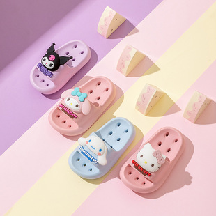 New Sanrio Children's Slippers Summer Girls Cute Indoor Home Non-slip Hollow Sandals for Men and Women