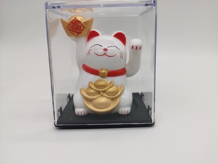 Солнечные мини-маленькие украшения Lucky Cat Размахивая креативными украшениями Размахивая ручными подарочными украшениями
