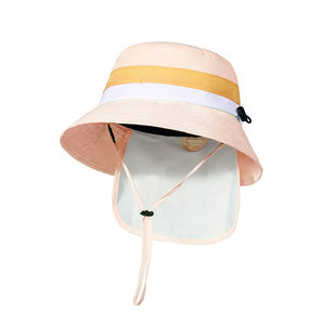 Summer Japanese Children's Sunscreen Hat Thin Korean Fisherman Hat Cross-border Breathable UV Protection Baby Sunshade Hat