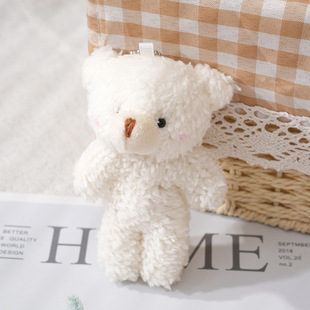 Soft Cute Blush Bear Pendant Cute Baby Bear Teddy Bear Plush Doll Bag Accessories Keychain