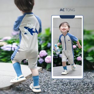 Children's Swimwear Boys' Boys' One-piece Swimsuit Trousers Hot Spring Vacation Swimwear Professional suit for Small, Middle and Big Kids