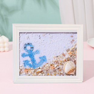 Cross-border new DIY handmade material bag sea glass painting craft art handmade gift material bag sea