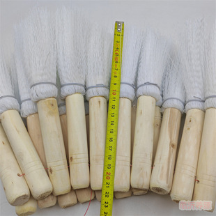 White Silk Wooden Handle Pot Brush Pot Bowl Brush Cleaning Brush