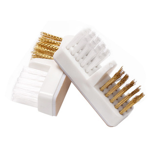 Nail art tools wholesale electric sander grinding head brush nail removal head dust powder removal double copper wire cleaning brush