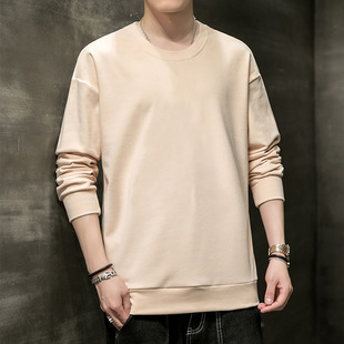 Double-sided velvet bottoming shirt men's long sleeve T-shirt 2022 new mid-collar spring and autumn winter semi-high collar warm long sleeve T
