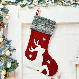 New Christmas decoration candy socks embroidered old man Christmas socks Christmas children gift socks gift bag pendant