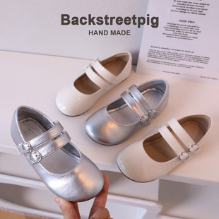 Wholesale custom children's leather shoes baby soft sole princess shoes girls shoes spring and autumn new girls dance performance shoes